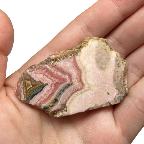 Rhodochrosite Slab Natural Stone Crystal Crystals Home Decor Gift Pink - Picture 4 of 8